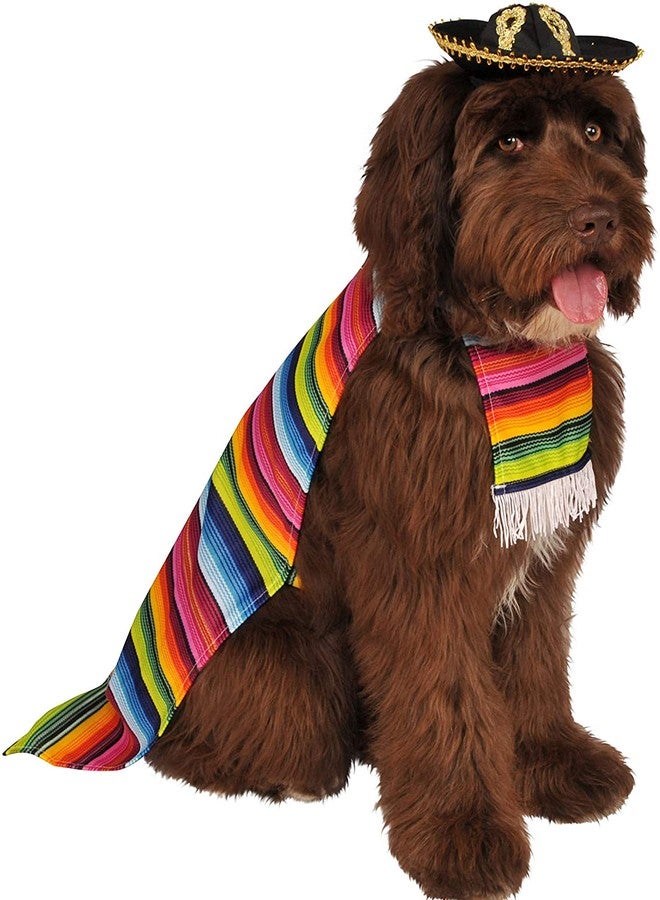 Rubies Serape and Hat Pet Costume Pet Costume for Dogs or Cats, Medium - Image 2